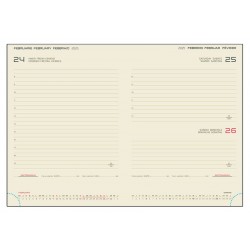 Ag Agenda Datata Zilnic Ilaria Lux Blu 15*21 Cm 2025