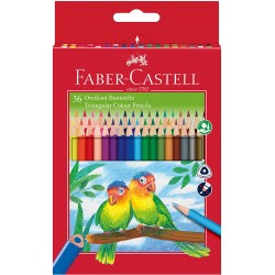 Lec Creioane Colorate Faber-castell Eco Triunghiulare Cu Ascutitoare 36/set Fc120536