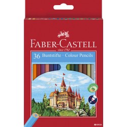 Lec Creioane Colorate Faber-castell Eco Cu Ascutitoare 36/set  Fc120136