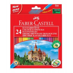Lec Creioane Colorate Faber-castell Eco  24/set Fc120124