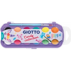 Fil Acuarele Giotto 12/set + Pensula, Culori Pastel, Candy Collection 351600
