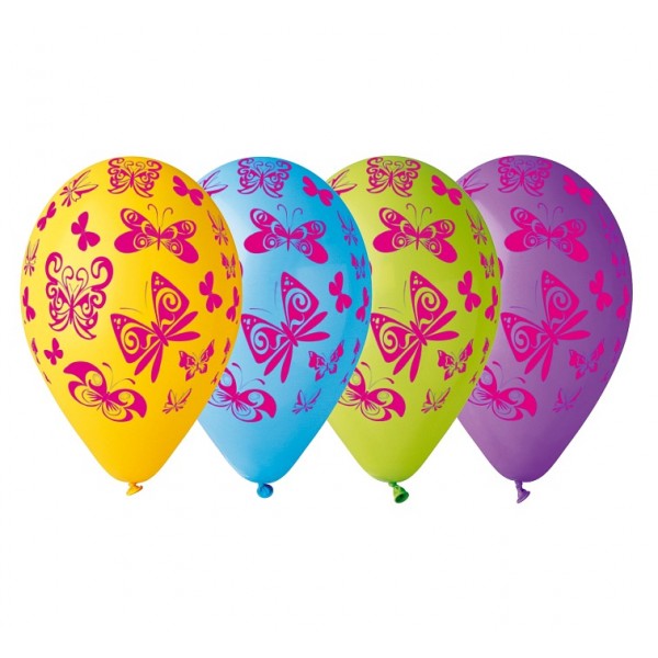 God Baloane Premium Balloons, 30cm, Butterflies 5/set Gs110/p174