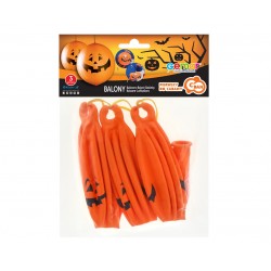 God Baloane Premium Balloons, Halloween Pumpkin, Ball Shape With Rubber Band 45cm 3/set Gb/pg17