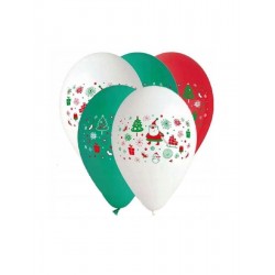 God Baloane Premium Balloons, 30cm, Santa Claus, Red Green And White 5/set Gb/pg24