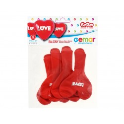 God Baloane Premium Balloons, 30cm, Love Hearts, 5/set Crs/p149