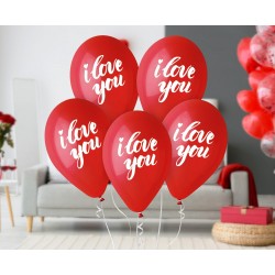 God Baloane Premium Helium Balloons I Love You (gold Printing), 33cm, 5/set Gs120/ilz