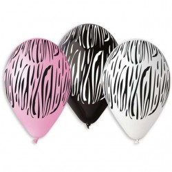 God Baloane Premium Balloons, 30cm, Zebra Strips, 6/set Gs110/p418