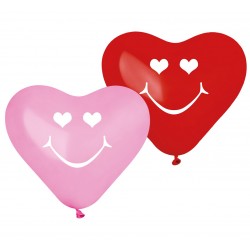God Baloane Premium Balloons, 30cm, Smiling Hearts, 5/set Crs/p194