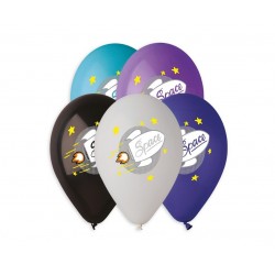 God Baloane Premium Hellium Balloons, Space Rocket, 33cm, 5/set Gs120/838