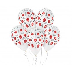 God Baloane Premium Helium Balloons Kiss Kiss, 33cm, 5/set Gs120/946