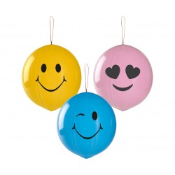 God Baloane Premium Punch Balloons Smilies, With Rubber, 46cm, 3/set Gb/pg47