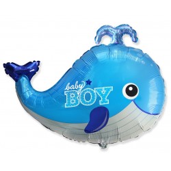 God Balon Folie Aluminiu Baby Boy, Whale, 61cm, Blue 901833