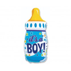 God Balon Folie Aluminiu Bottle, Baby Boy, 61cm, Blue 901826