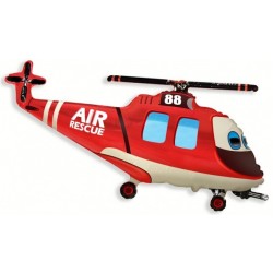 God Balon Folie Aluminiu Rescue Helicopter, 36cm, Red 902747