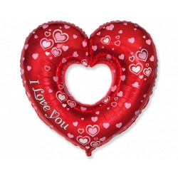 God Balon Folie Aluminiu Fancy Heart, 36cm, Red 902746