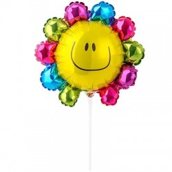 God Balon Folie Aluminiu Rainbow Flower, 36cm 902549