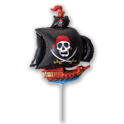 God Balon Folie Aluminiu Pirate Ship, 36cm, Black 902669n
