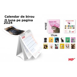 Calendar Birou Ipb 2024 Triptic 17*20cm Funny Pets Pb24c-09-3