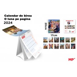 Calendar Birou Ipb 2024 17*20cm Places Pb24c-09-4