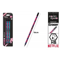 Creion Grafit Ipb Hb Cu Radiera 4/set Squid Game Nfjc001-02