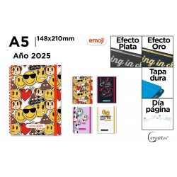 Agenda Ipb A5 2025 Datata Zilnic, Cu Elastic, Emoji Pb25-05