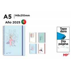 Agenda Ipb A5 2025 Datata Zilnic, Spira, Cu Elastic, Hard Cover Pb25pt-03