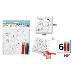 Puzzle De Colorat Ipb 21*21cm + 6 Carioci Pp113-01