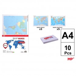 Harta Lumii Ipb A4 Fizica Si Politica 10/set Pm103