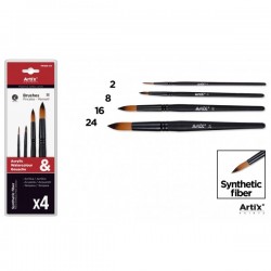 Pensule Ipb Profesionale Vf.sintetic Rotund 4/set Nr.2,8,16,24 Pp386-03