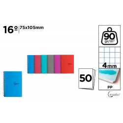 Notes Ipb Pp 75*105mm Spira 50f Patratele Translucid Culori Asortate Pb193