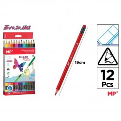 Creioane Colorate Jumbo Ipb Triunghiulare Cu Radiera 12/set Pp821