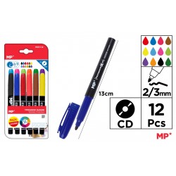 Marker Permanent Ipb Pentru Cd 2/3mm 12 Culori/set Pe511-12