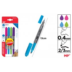 Marker Permanent Ipb 2 Capete 4/set 0.4mm - 2/3mm Culori Pastel Pe512-04
