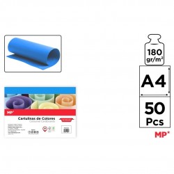 Carton Color Ipb A4 180gr 50/set Albastru Pn474-50