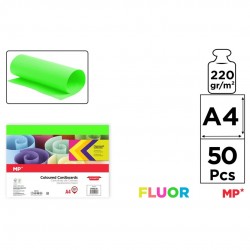 Carton Color Ipb A4 220gr 50/set Verde Neon Pn486-50
