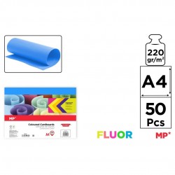 Carton Color Ipb A4 220gr 50/set Albastru Neon Pn487-50