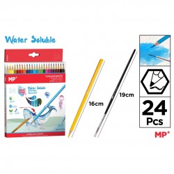 Creioane Colorate Ipb 24/set Aquarell + Pensula Pp809