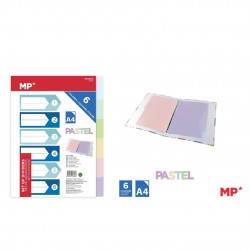 Separatoare Index Plastic Ipb A4, 1-6, 6 Culori/set Pastel Pc119cp