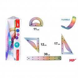 Set Geometrie Ipb 4 Piese Flexibil Rainbow Pa159