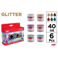 Tempera Glitter Ipb 40ml 6/set Pp614