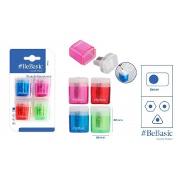 Ascutitoare Simpla Cu Container Bebasic 4/set Corp Transparent S021