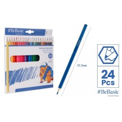 Creioane Colorate Bebasic 24/set Hexagonale S040