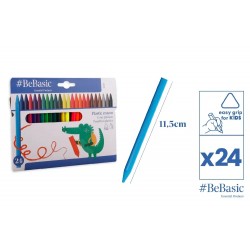 Creioane Cerate Bebasic 24 Culori/set S042