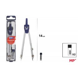 Compas Ipb 140mm 2 Piese Argintiu/albastru Pa117a