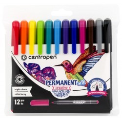Lec Marker Centropen Permanent Creative Slim 12/set Ce289612