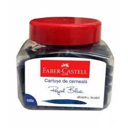 Lec Patroane Cerneala Faber-castell 100/set Albastre Fc185500